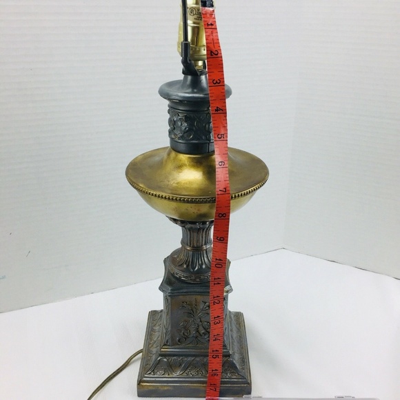 Vintage Brass Pewter 1960's Tulip Lamp Retro - Picture 3 of 8